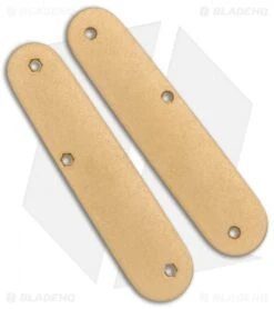 Flytanium Contoured Brass Scales For Victorinox Cadet Swiss Army Knife (84mm)