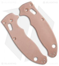Flytanium Custom Copper Scales For Spyderco Manix 2 - Stonewash