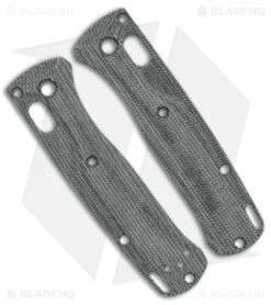Flytanium Crossfade Scales For Benchmade Mini Bugout - Black Canvas Micarta