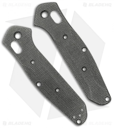 Flytanium Custom Black Micarta Scales for Benchmade Mini Osborne 945 Flytanium Custom Black Micarta Scales For Benchmade Mini Osborne 945 -Blade HQ Flytanium Mini Osborne 945 Black Canvas Micarta Scales BHQ 134055 jr
