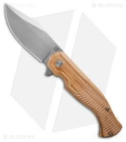 Fox Knives Eastwood Tiger Manual Liner Lock Knife Olive Wood (3.5" Satin)