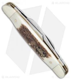 Frost Cutlery Bent Creek Congress Pocket Knife 3.5" Deer Stag -Blade HQ Frost Cutlery Bent Creek Congress Deer Stag FSW115DS BHQ 74628 jr side