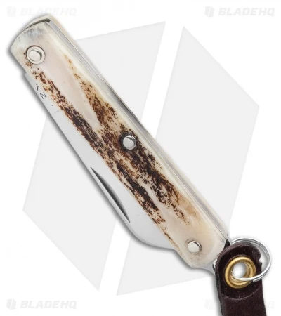 GEC #05 Keychain Knife Sambar Stag (1.5" Plain) GEC #05 Keychain Knife Sambar Stag (1.5" Plain) -Blade HQ GEC 05 Keychain Knife Sambar Stag 1.5 Plain BHQ 134546 LS Spine