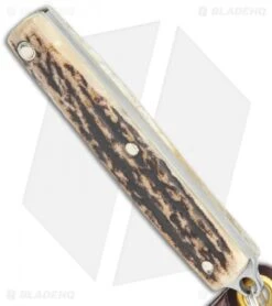 GEC #05 Keychain Knife Sambar Stag (1.5" Plain) 052121 Sambar Stag -Blade HQ GEC 05 Keychain Knife Sambar Stag Plain BHQ 134854 jr spine