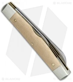 GEC #13 Tidioute Cutlery Speaker Jack Pocket Knife 3.6" Muslin Micarta 133217 -Blade HQ GEC 13 Tidioute Cutlery Speaker Jack Muslin Micarta 133217 BHQ 78004 jr side