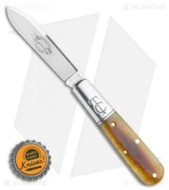 GEC #15 Tidoute Barlow Knife Smooth Autumn Gold Bone (2.75" Satin) 152121 -Blade HQ GEC 15 Tidoute Barlow Knife Smooth Autumn Gold Bone 2.75 Satin152121 BHQ 121417 LS Bottlecap