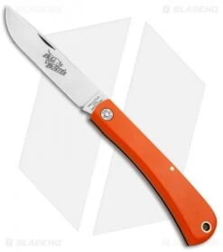 GEC #21 Farm & Field Bull Buster Slip Joint Orange Delrin (4.625"Satin) 215119