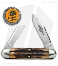 GEC #35 Northfield UN-X-LD Churchill Pocket Knife 3.75" Sambar Stag 351217 -Blade HQ GEC 35 Northfield UN X LD Churchill Sambar Stag 351217 BHQ 78012 jr bottlecap