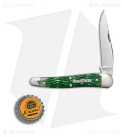 GEC #38 Tidioute Cutlery 38 Special Pocket Knife 3.8" Tractor Green Bone 381117 -Blade HQ GEC 38 Tidioute Cutlery 38 special tractor green bone BHQ 82174 er bottlecap