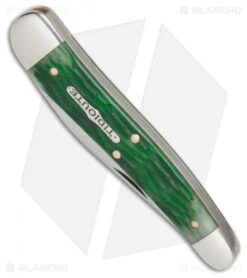 GEC #38 Tidioute Cutlery 38 Special Pocket Knife 3.8" Tractor Green Bone 381117 -Blade HQ GEC 38 Tidioute Cutlery 38 special tractor green bone BHQ 82174 er spine