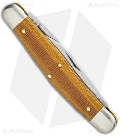 GEC #82 Tidioute Cutlery Dixie Stockman Pocket Knife 4.1" Nat Micarta 828218 -Blade HQ GEC 82 Tidioute Cutlery Dixie Stockman Nat Micarta 828218 BHQ 93380 jr side