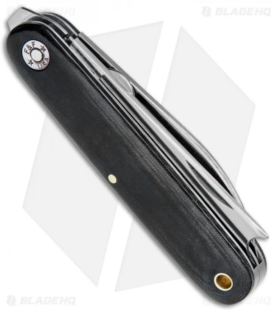 GEC #35 Farm & Field Calf Pen Pocket Knife 3.6" Black Micarta 350217 GEC #35 Farm & Field Calf Pen Pocket Knife 3.6" Black Micarta 350217 -Blade HQ GEC Farm Field Calf Pen Knife Black Micarta GEC350217B BHQ 76227 jr side