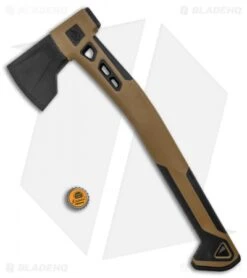 Gerber 15" Bushcraft Hatchet Axe Black/FDE GFN (5.5" Black) 31-003783 -Blade HQ Gerber 15in Bushcraft Axe Black FDE GFN BHQ 120865 jr bottlecap