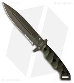 Halfbreed Blades Medium Infantry Fixed Blade Knife Green G-10 (6.5" Green Serr)