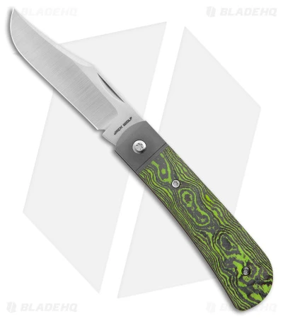 Jack Wolf Knives Benny's Clip Slip Joint Camo Carbon Toxic Green (3" Satin) Jack Wolf Knives Benny's Clip Slip Joint Camo Carbon Toxic Green (3" Satin) -Blade HQ Jack Wolf Knives Bennys Clip SJ Camo Carbon Toxic Green Satin BHQ 141957 jr