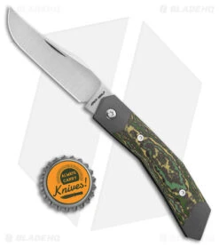 Jack Wolf Knives Cyborg Jack Slip Joint Knife Toxic Storm Fat Carbon (2.8" Sat) -Blade HQ Jack Wolf Knives Cyborg Jack Toxic Storm Fat Carbon Green SJ Satin BHQ 176885 jr bottlcap