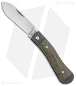 Jack Wolf Knives K9 Jack Slip Joint Pocket Knife OD Green Micarta (2.9" Satin)