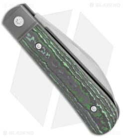 Jack Wolf Knives Laid Back Jack Slip Joint Knife Green Carbon Fiber (2.8" Satin) 2 Jack Wolf Knives Laid Back Jack Slip Joint Knife Green Carbon Fiber (2.8" Satin) -Blade HQ Jack Wolf Knives Laid Back Jack Carbon Green SJ Satin BHQ 141967 jr side