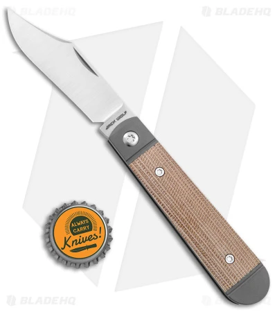 Jack Wolf Knives Little Bro Jack Slip Joint Knife Natural Micarta (2.7" Satin) Jack Wolf Knives Little Bro Jack Slip Joint Knife Natural Micarta (2.7" Satin) -Blade HQ Jack Wolf Knives Little Bro Jack SJ Knife Natural Micarta Satin BHQ 141946 jr bottlecap