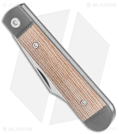 Jack Wolf Knives Little Bro Jack Slip Joint Knife Natural Micarta (2.7" Satin) Jack Wolf Knives Little Bro Jack Slip Joint Knife Natural Micarta (2.7" Satin) -Blade HQ Jack Wolf Knives Little Bro Jack SJ Knife Natural Micarta Satin BHQ 141946 jr spine