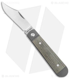 Jack Wolf Knives Little Bro Jack Slip Joint Knife OD Green Micarta (2.7" Satin)