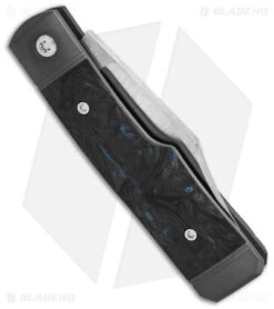 Jack Wolf Knives Sharpshooter Jack Slip Joint Knife Blue Fat CF (3" Satin) -Blade HQ Jack Wolf Knives Sharpshooter Jack Fat Carbon Slipjoint 2in Satin BHQ 141964 td side