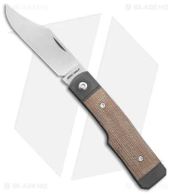 Jack Wolf Knives Sharpshooter Jack Slip Joint Knife Natural Micarta (3" Satin)