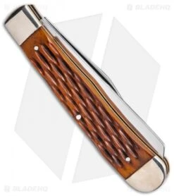 Boker H.J. Justin & Sons Trapper Knife 4" Jigged Bone 2 Boker H.J. Justin & Sons Trapper Knife 4" Jigged Bone -Blade HQ Justin TS Trapper BHQ 115594 td side