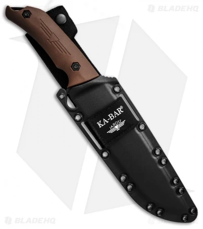 Ka-Bar Camp Turok Fixed Blade Knife Brown Ultramid (8" Black) Ka-Bar Camp Turok Fixed Blade Knife Brown Ultramid (8" Black) -Blade HQ Ka Bar Camp Turok Fixed Blade Knife Brown Ultramid 8in Black BHQ 137379 td sheath