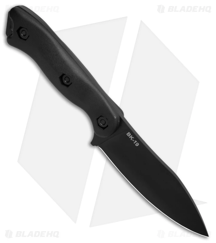 Kabar Becker Nessmuk Fixed Blade Knife Black Ultramid (4.3" Black) Kabar Becker Nessmuk Fixed Blade Knife Black Ultramid (4.3" Black) -Blade HQ Kabar Becker Nessmuk Fixed Blade Knife Black Ultramid 4in Black BHQ 204871 td spine large