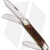 Katz Knives Stockman Drop Point Pocket Knife 3.6" Brown Jigged Bone KZSDPS