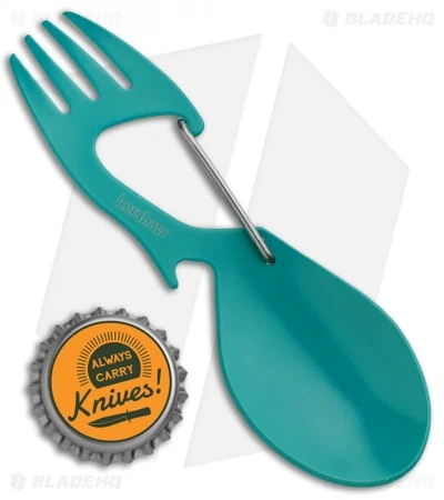Kershaw Ration Stainless Steel Spork Multi-tool (Teal) 1140TEALX Kershaw Ration Stainless Steel Spork Multi-tool (Teal) 1140TEALX -Blade HQ Kershaw Ration Teal 1140TEAL BHQ 86192 jr bottlecap