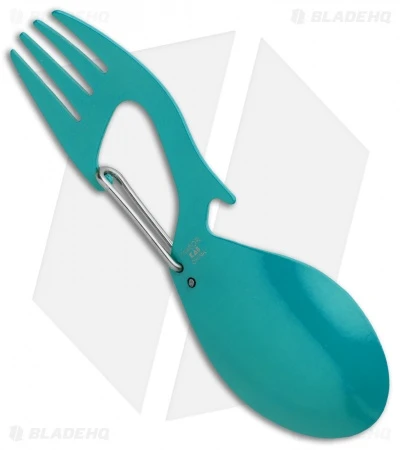 Kershaw Ration Stainless Steel Spork Multi-tool (Teal) 1140TEALX Kershaw Ration Stainless Steel Spork Multi-tool (Teal) 1140TEALX -Blade HQ Kershaw Ration Teal 1140TEAL BHQ 86192 jr side