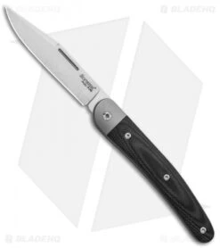 LionSteel Jack Slip Joint Knife One Function Black G-10 (3" Satin M390)