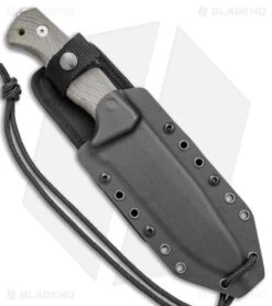 LionSteel T6 Hunting Fixed Blade Knife Green Micarta (6" Satin) -Blade HQ Lionsteel T6 Hunting Fixed Blade Green Micarta Satin BHQ 144734 jr sheath large