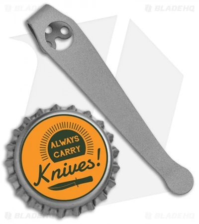 Lynch Northwest Long Titanium Spyderco Pocket Clip (Bead Blasted) NW Lynch Northwest Long Titanium Spyderco Pocket Clip (Bead Blasted) NW -Blade HQ Lynch Northwest Long Ti Spyderco Pocket Clip BB BHQ 98340 jr bottlecap