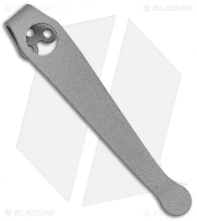 Lynch Northwest Long Titanium Spyderco Pocket Clip (Bead Blasted) NW Lynch Northwest Long Titanium Spyderco Pocket Clip (Bead Blasted) NW -Blade HQ Lynch Northwest Long Ti Spyderco Pocket Clip BB BHQ 98340 jr