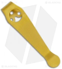 Lynch Northwest Spyderco Pocket Clip Short Titankote (SS Gold Titankote)