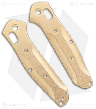 Flytanium Custom Brass Scales for Benchmade Mini Osborne 945 Flytanium Custom Brass Scales For Benchmade Mini Osborne 945 -Blade HQ Mini Osborne 945 Brass SW Scales BHQ 124234 jr
