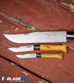 Opinel Knives No. 6 Stainless Steel Knife Oak (2.9" Satin) #6 SS 2 Opinel Knives No. 6 Stainless Steel Knife Oak (2.9" Satin) #6 SS -Blade HQ Opinel Giant No 13 Folding Knife Beechwood Satin BHQ 20526 kp red paint web 1