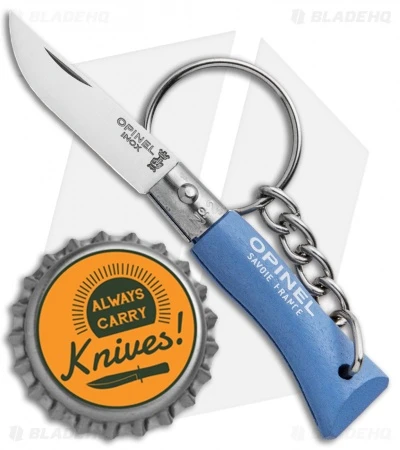 Opinel No. 2 Folding Knife Keychain Skyblue (1.38" Satin) Opinel No. 2 Folding Knife Keychain Skyblue (1.38" Satin) -Blade HQ Opinel No. 2 Keychain Sky Blue Satin OP02049 BHQ 91201 jr bottlecap