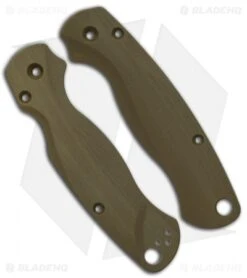 Flytanium Custom OD Green G-10 Lotus Scales For Spyderco Paramilitary 2