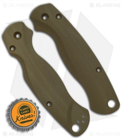 Flytanium Custom OD Green G-10 Lotus Scales for Spyderco Paramilitary 2 Flytanium Custom OD Green G-10 Lotus Scales For Spyderco Paramilitary 2 -Blade HQ PM2 Lotus Scales Olive Green G 10 BHQ 124229 jr bottlecap