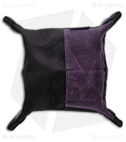 PNW Bushcraft EDC Travel Tray - Black/Purple Waxed Canvas -Blade HQ PNWBushcraft Black Purple Waxed Canvas EDC Travel Tray BHQ 176401 jr back