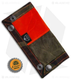 PNW Bushcraft EDC Travel Tray - Camo/Orange Waxed Canvas -Blade HQ PNWBushcraft Camo Orange Waxed Canvas EDC Travel Tray BHQ 176403 jr bottlecap