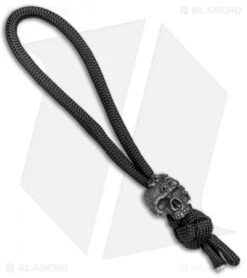 Schmuckatelli Mind Skull Bead Diamond Knot Zipper Pull (Black Oxide)