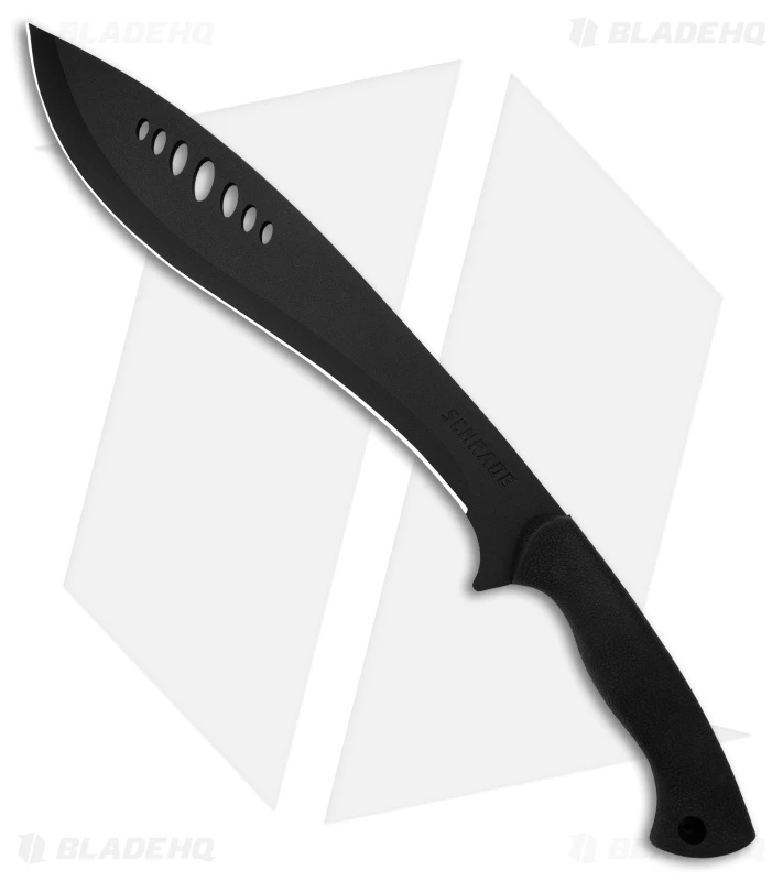 Schrade Large Kukri Machete Fixed Blade Knife Black Rubber (13" Black) Schrade Large Kukri Machete Fixed Blade Knife Black Rubber (13" Black) -Blade HQ Schrade Large Kukri Machete BHQ 119709 td large
