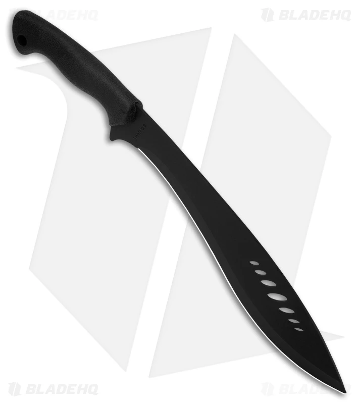 Schrade Large Kukri Machete Fixed Blade Knife Black Rubber (13" Black) Schrade Large Kukri Machete Fixed Blade Knife Black Rubber (13" Black) -Blade HQ Schrade Large Kukri Machete BHQ 119709 td spine large