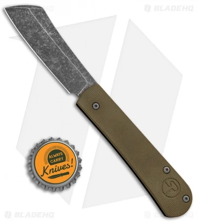Serge Panchenko Custom Slip-Joint Cleaver Black/Green G-10 (2.6" Stonewash) Serge Panchenko Custom Slip-Joint Cleaver Black/Green G-10 (2.6" Stonewash) -Blade HQ Serge Panchenko Custom SJ Cleaver Black Green G 10 SW BHQ 85881 jr bottlecap
