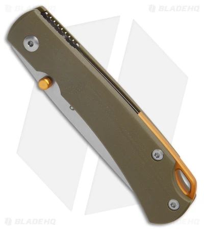 Smith & Sons OX Liner Lock Knife OD Green G-10/Gold Accents (3" Stonewash D2) Smith & Sons OX Liner Lock Knife OD Green G-10/Gold Accents (3" Stonewash D2) -Blade HQ Smith and Sons OX LL OD Green G 10 Gold Accents SW BHQ 175044 jr spine